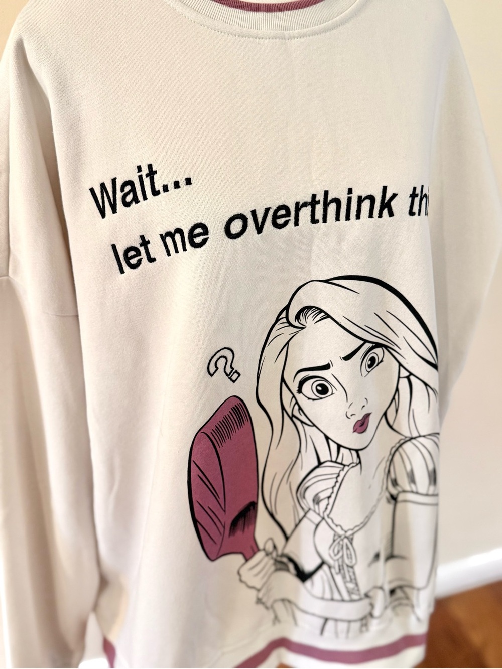 Disney Repunzal Crewneck"Wait... let me overthink this" - size 1X - Picture 2 of 7